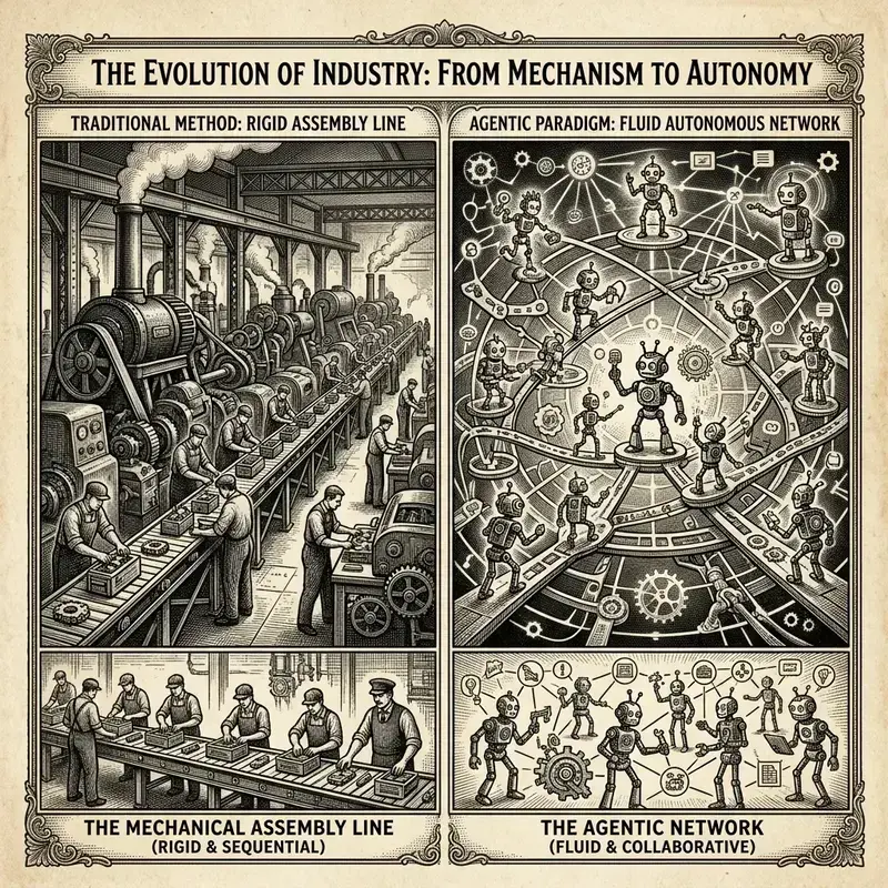 Archive visual context for: Agentic AI vs. Traditional Automation: What's the Difference?