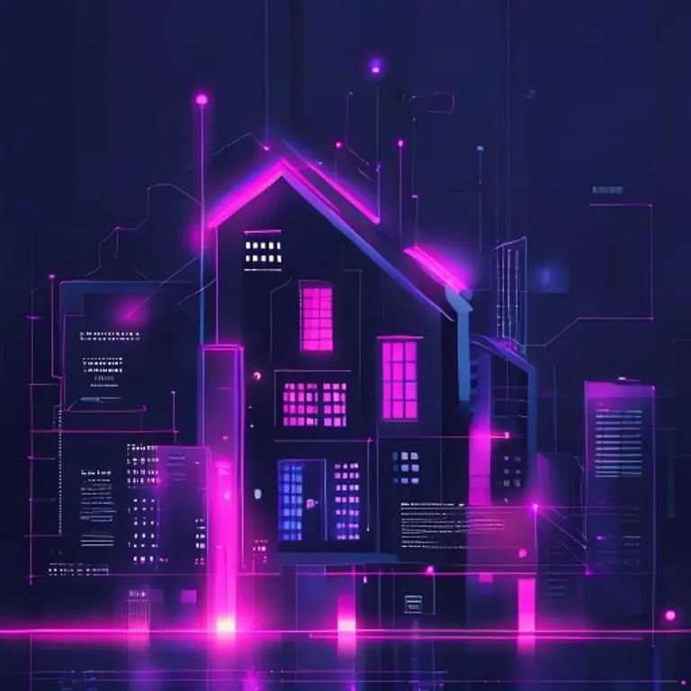 Grid illustration representing: AI for Real Estate: Automate Listings, Leads, and Valuations