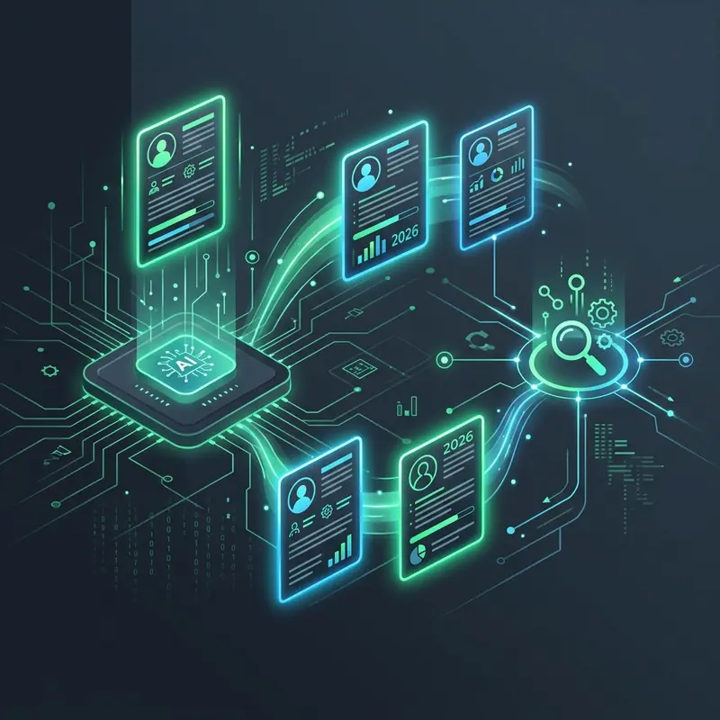 Grid illustration representing: Best AI Resume Builders 2026: Land More Interviews